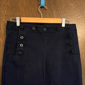 Vintage Y2K J. Crew sailor style City Fit navy blue wide leg pants 6